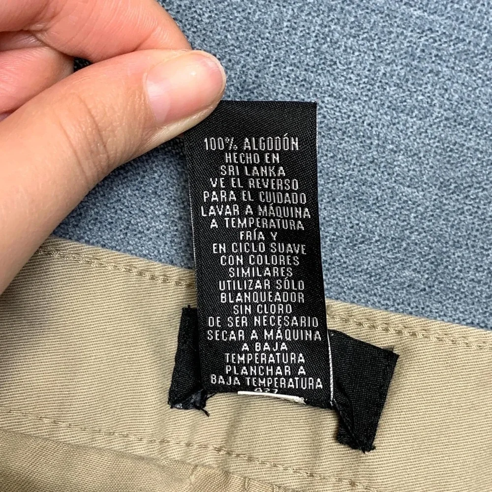 Calvin Klein Pants Men 40x32 Beige Cotton Pockets High Rise Straight Leg Outdoor